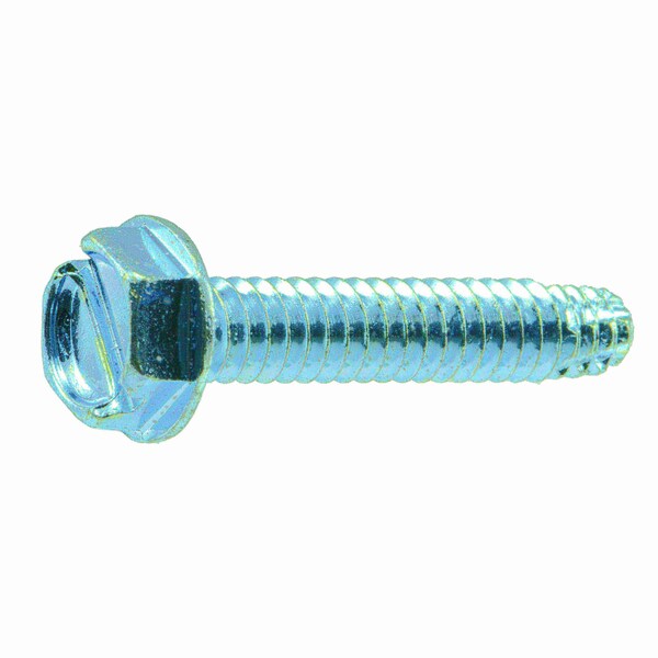 Midwest Fastener Sheet Metal Screw, #10 x 1 in, Zinc Plated Steel Flange Hex Head External Hex Drive, 15 PK 32173 - main